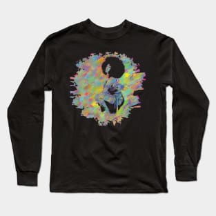 Watercolor beautiful afro Long Sleeve T-Shirt